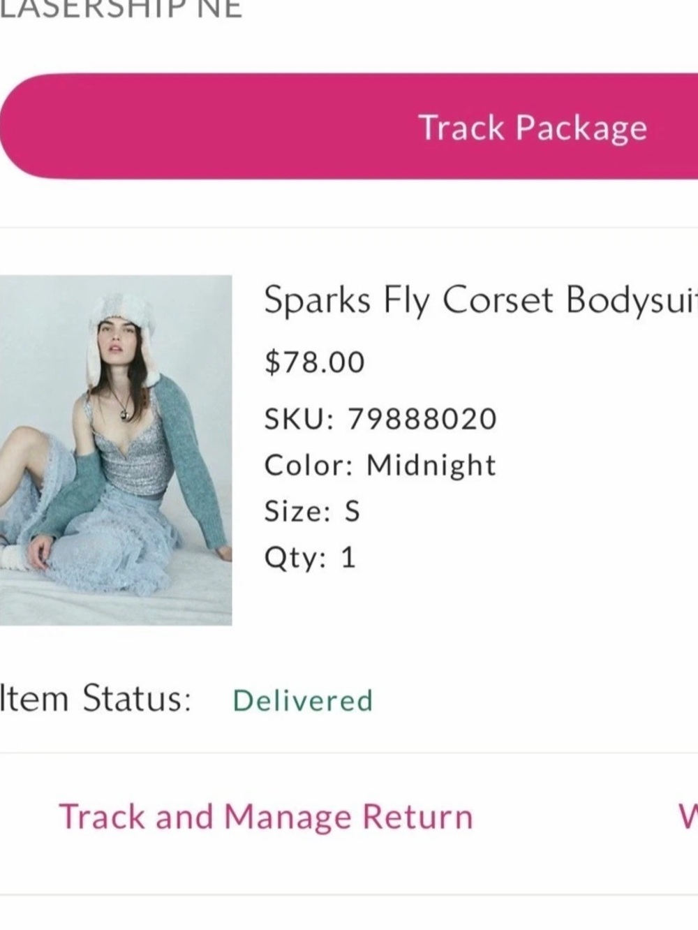 Free People Sparks Fly Corset Bodysuit Blue Small